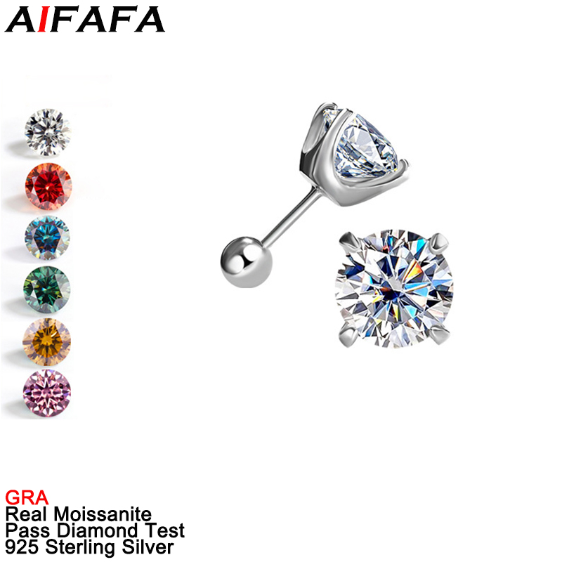 Diamond Stud Earrings - Серьги-гвоздики с муассанитом 1/2 карата для