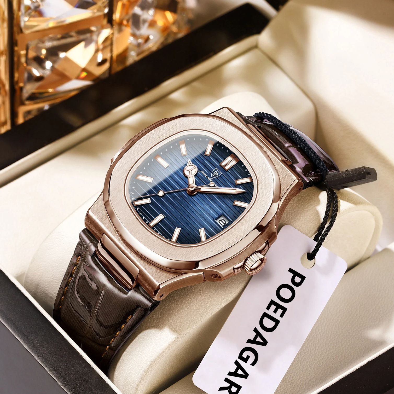 Rg Watches & Jewelry Gmbh - POEDAGAR Деловые мужские часы Дата Водонепроницаемые