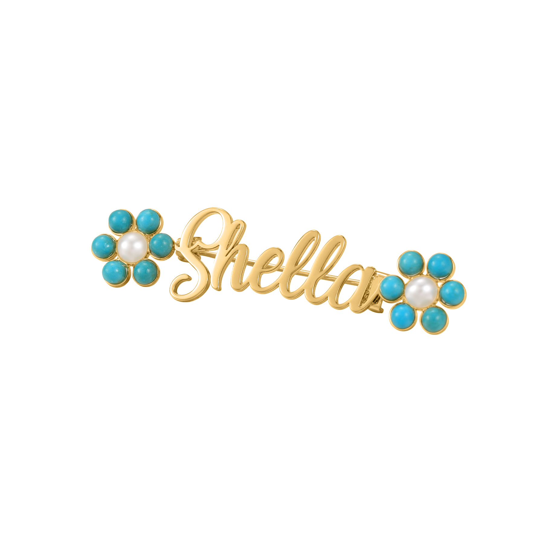 Vintage Brooch Pin - Брошь с индивидуальным именем, персонализированная брошь