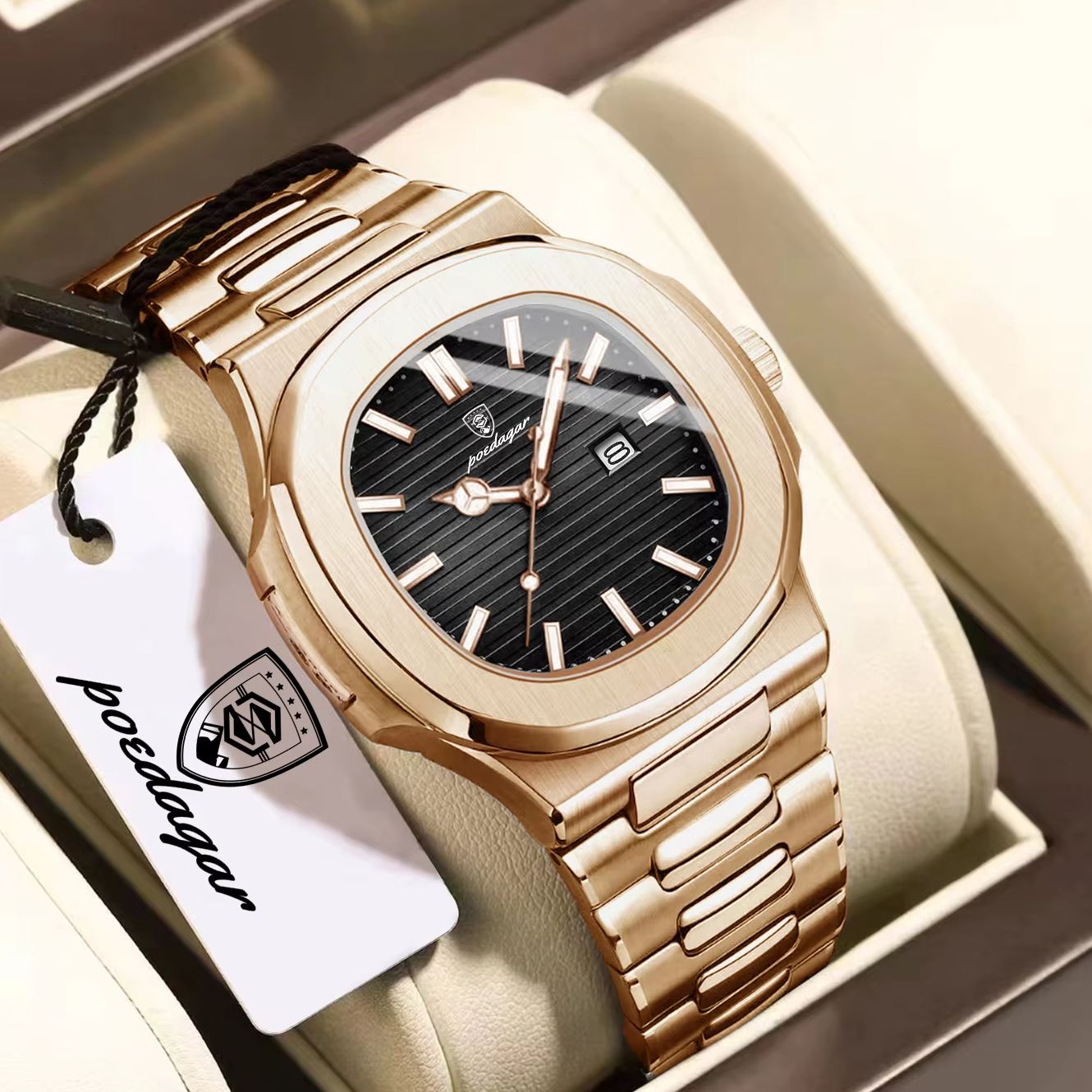 Rg Watches & Jewelry Gmbh - Мужские часы POEDAGAR Luxury Business, светящиеся,