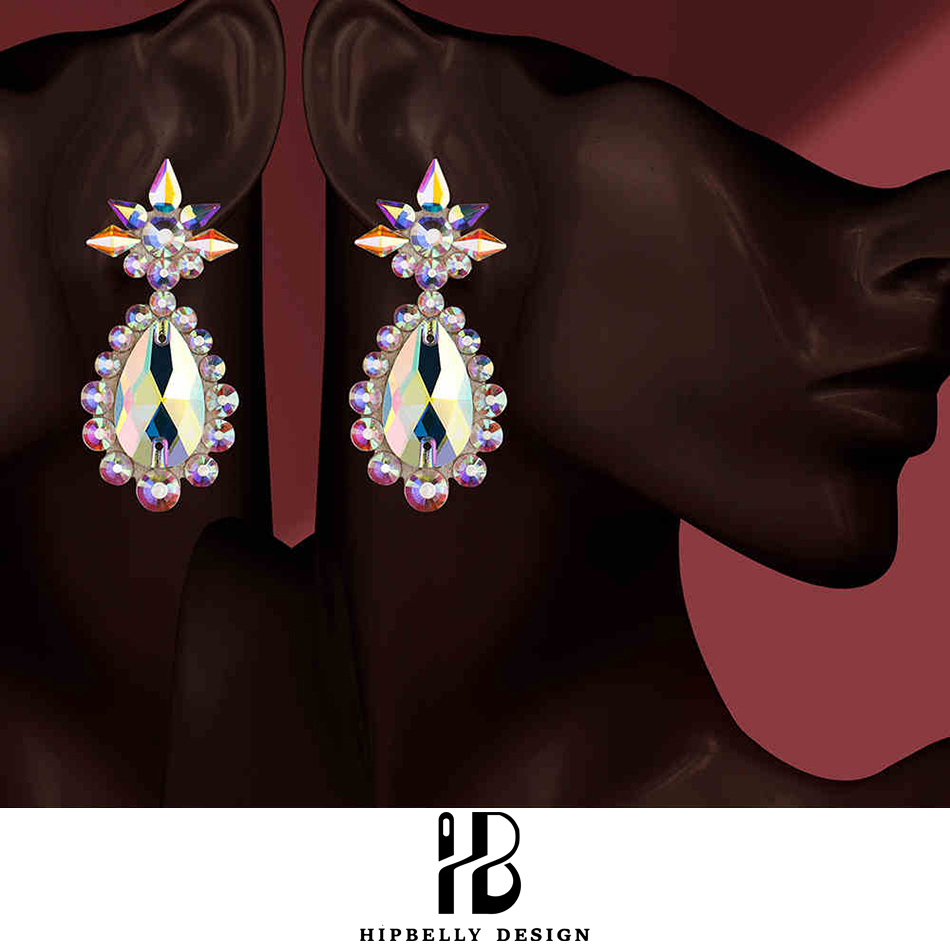 Diamond Stud Earrings - Аксессуары для танца живота, серьги для