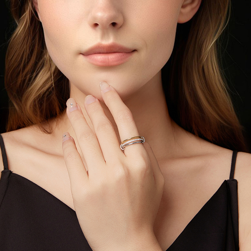 Кольцо Bamoer U Biclor Moissan – обзор и цена Statement Cocktail Ring