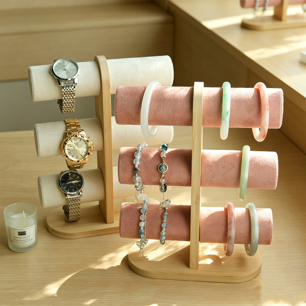 Трехъярусная бамбуковая подста – обзор и цена Jewelry Shop Watches