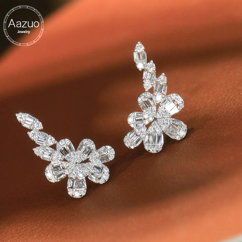 Ювелирные изделия Aazuo из чис – обзор и цена Diamond Stud Earrings