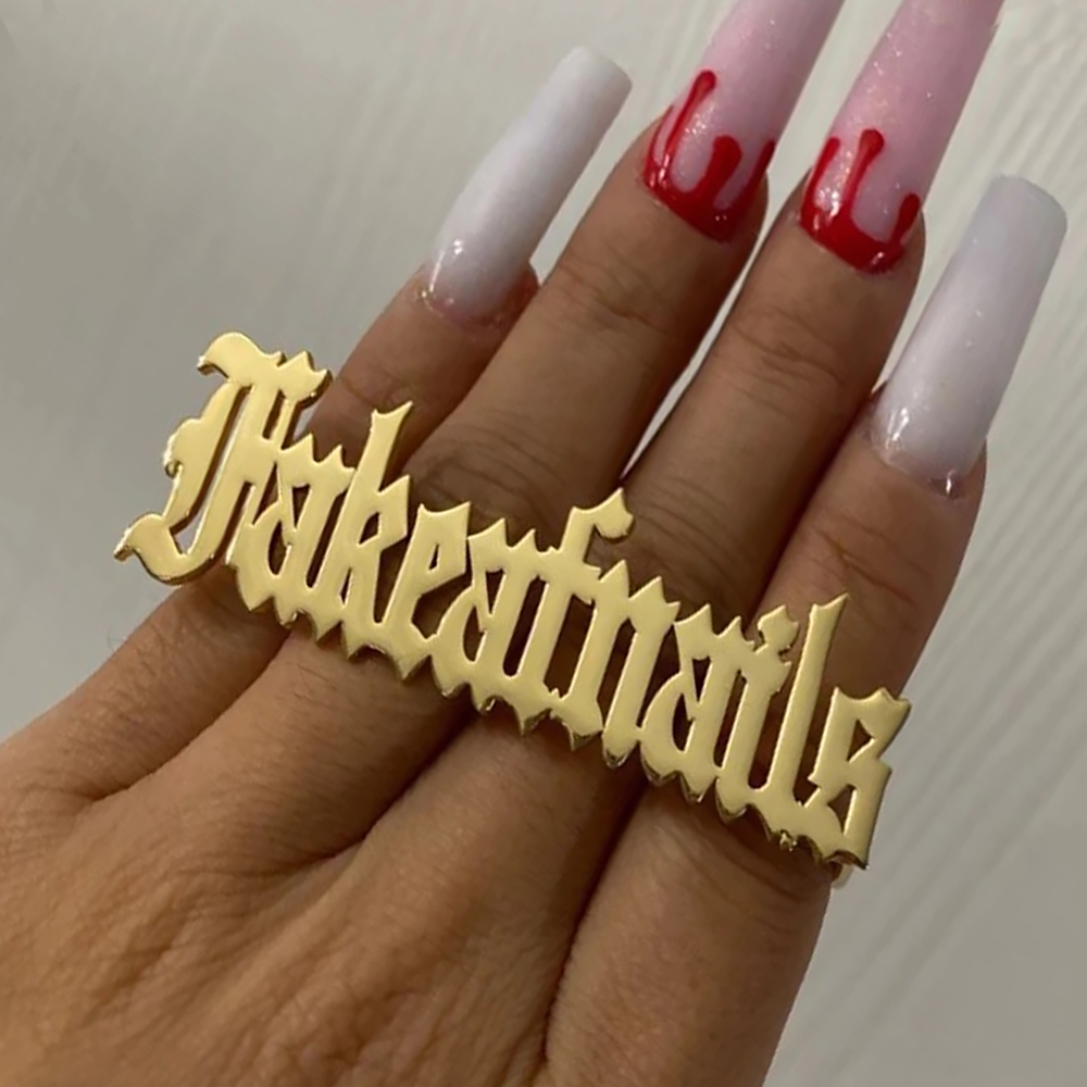 Кольцо с именем на заказ для м – обзор и цена Statement Cocktail Ring