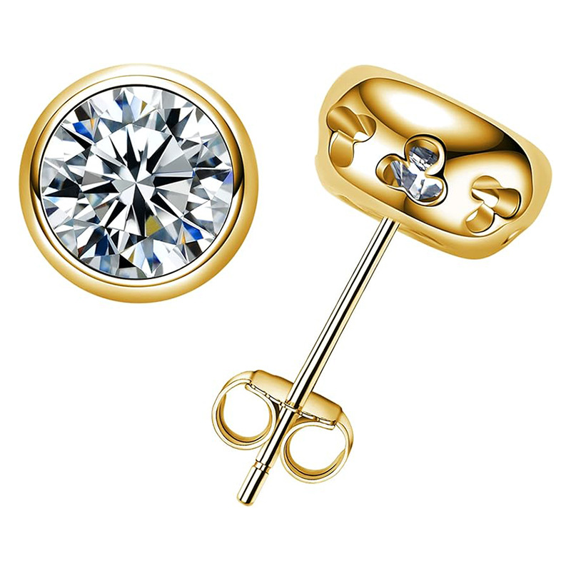 Серьги-гвоздики с муассанитом  – обзор и цена Diamond Stud Earrings